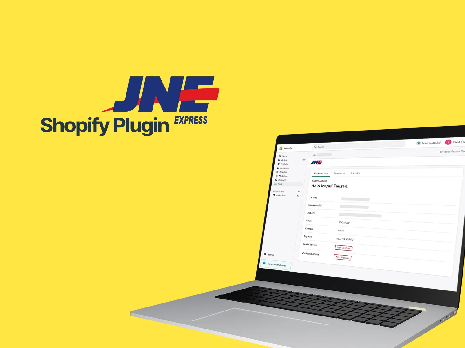 JNE Shopify Plugin